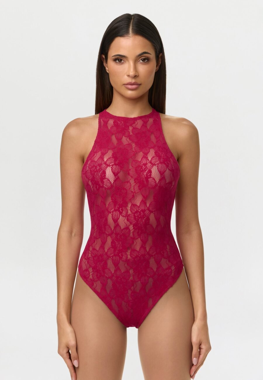 Stretch Lace Racerback Bodysuit