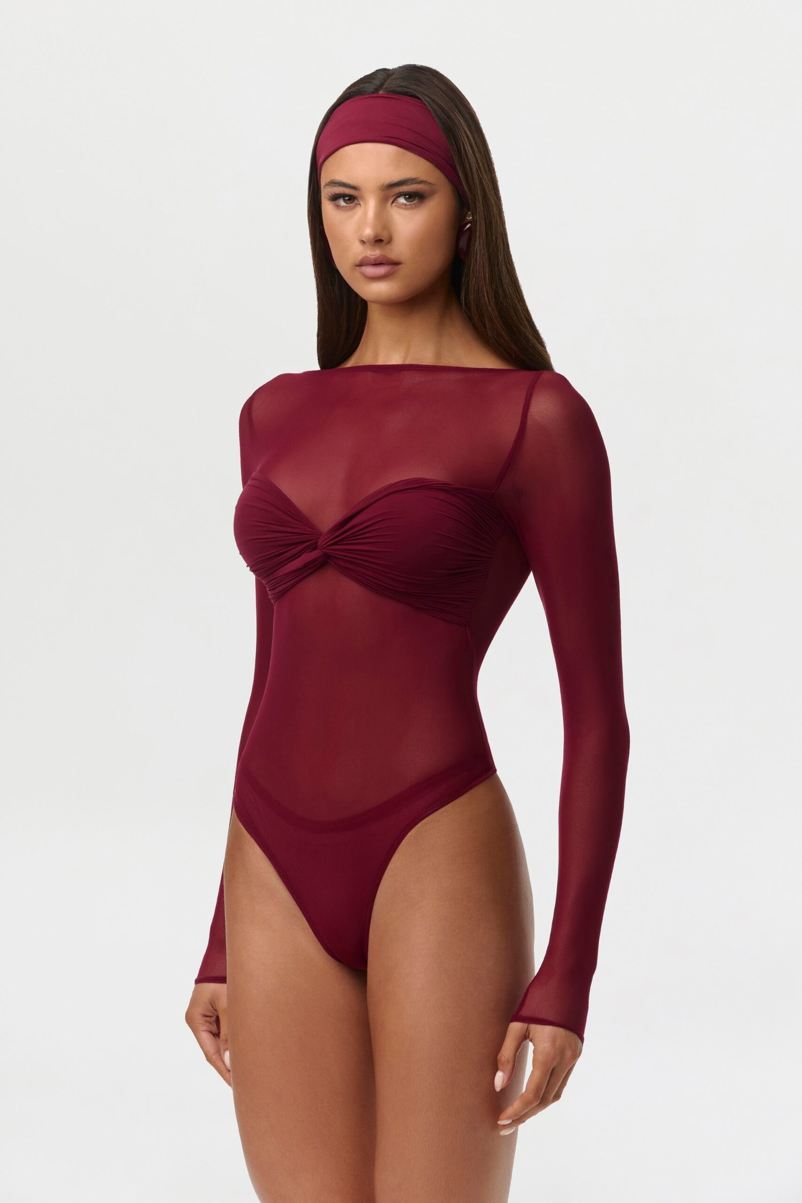Naked Mesh Boatneck Bodysuit - Image 2