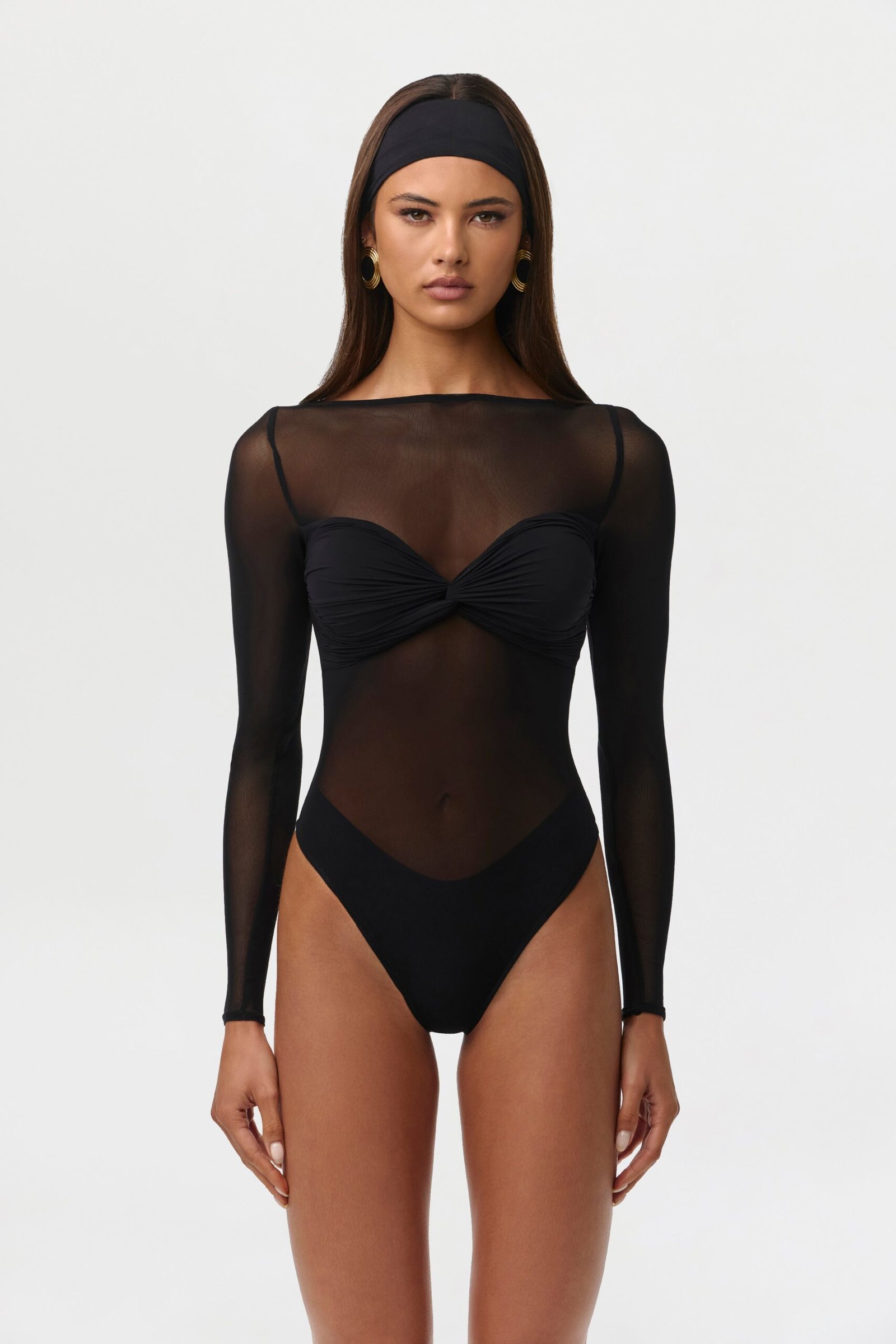 Naked Mesh Boatneck Bodysuit - Image 7