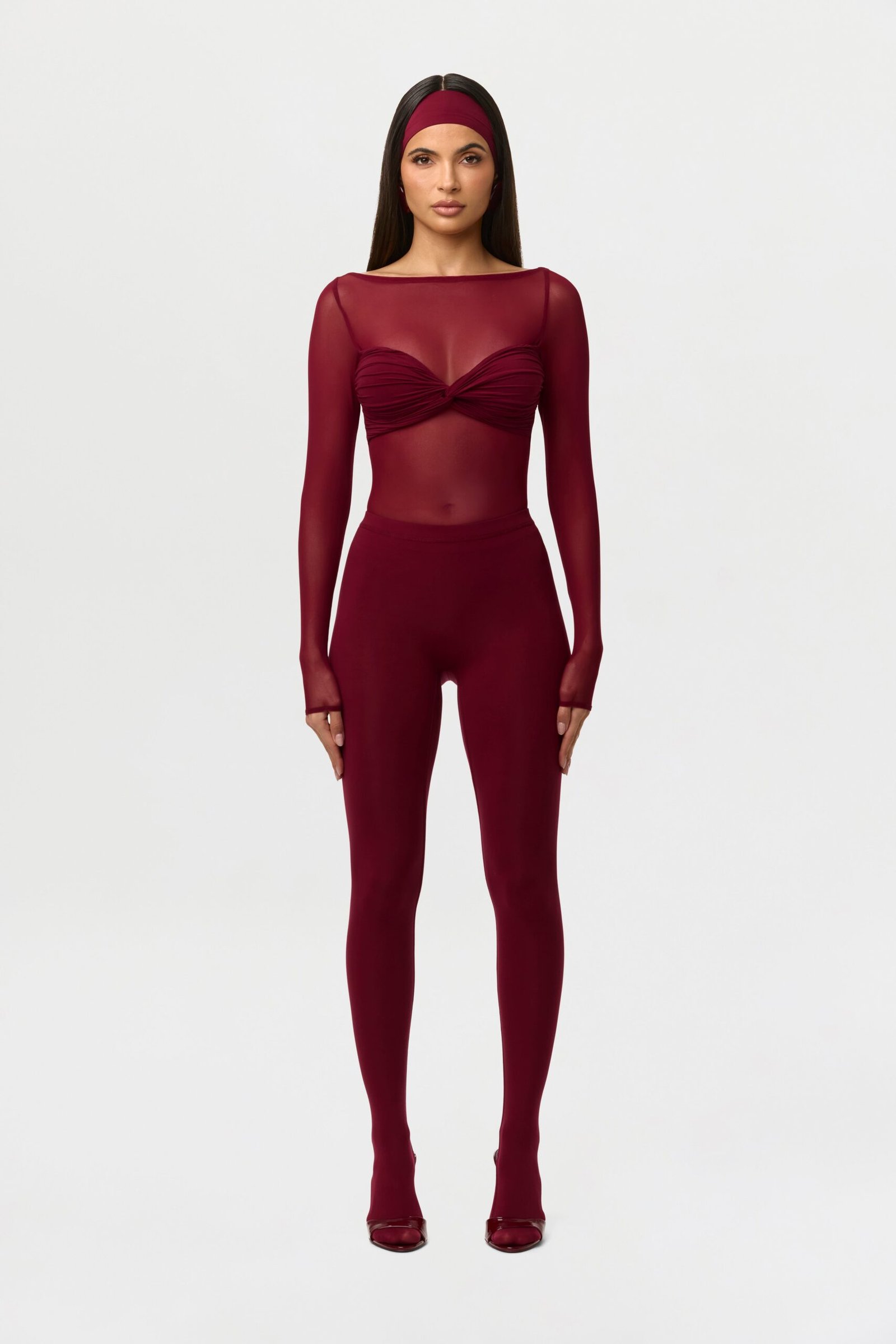 Naked Mesh Boatneck Bodysuit - Image 4