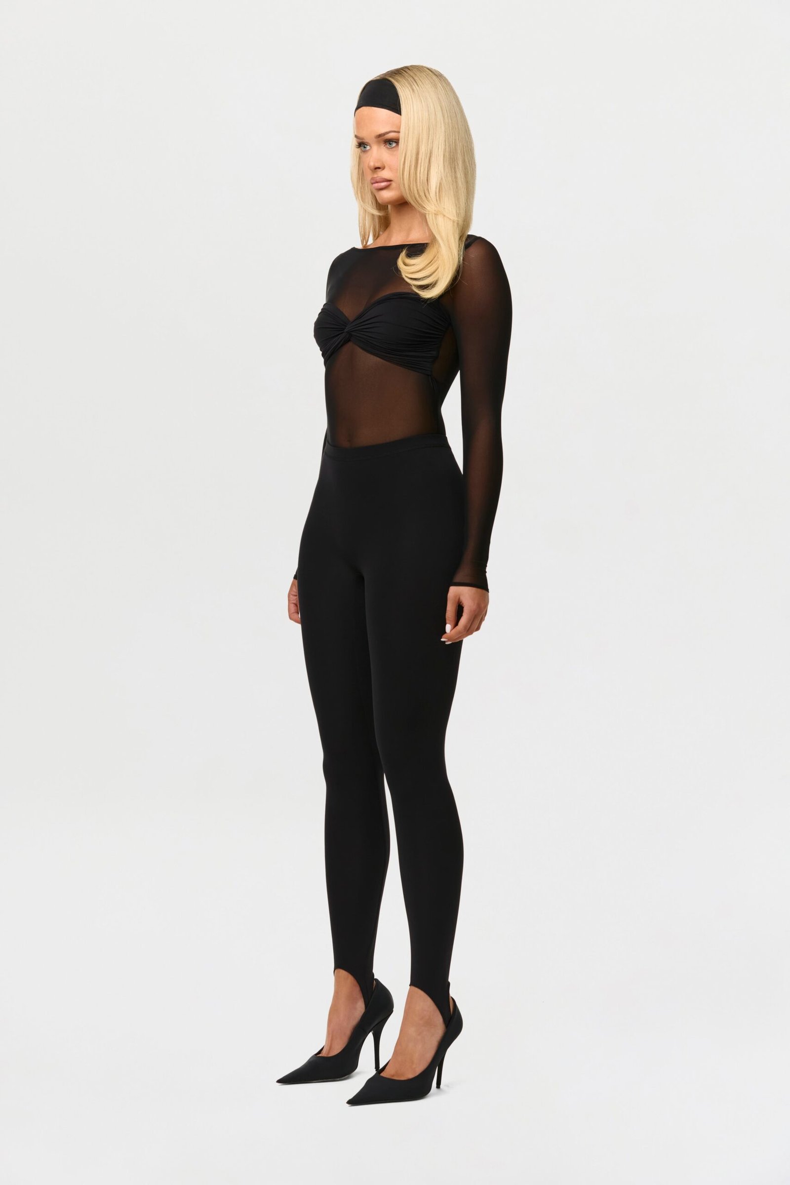 Naked Mesh Boatneck Bodysuit - Image 11