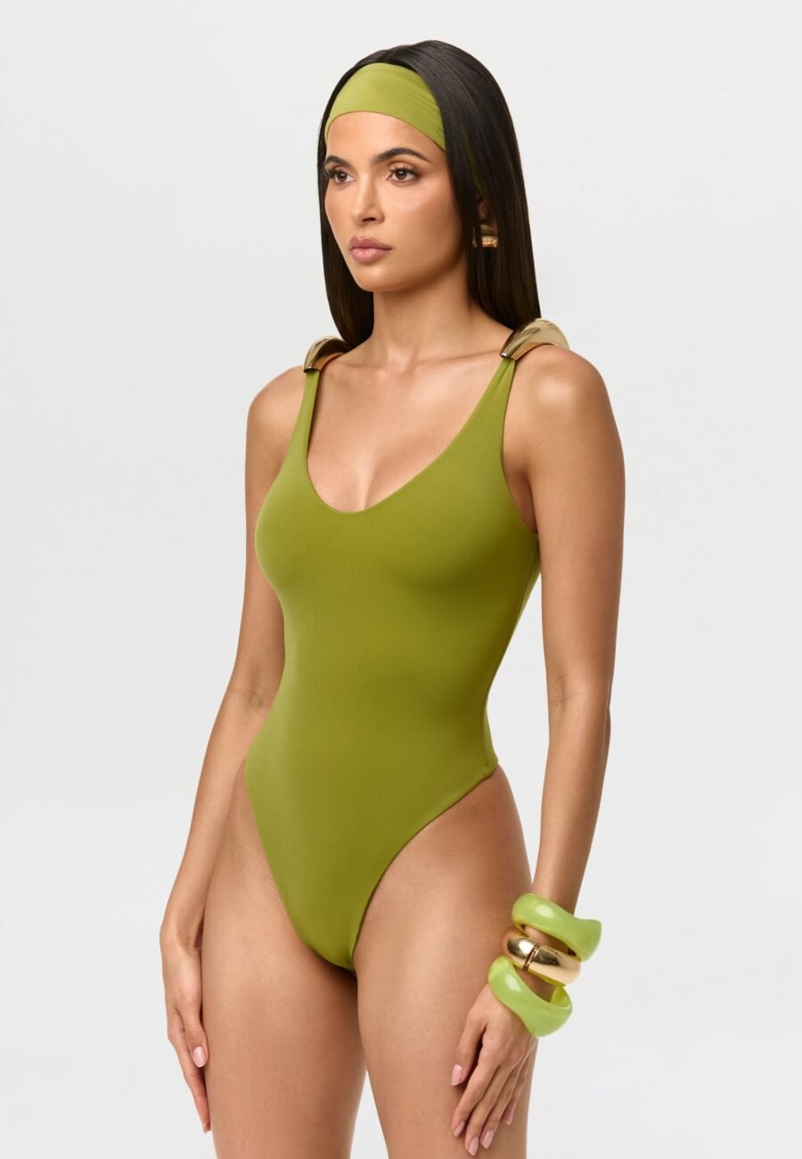 Naked Gold Shoulder Tank Bodysuit