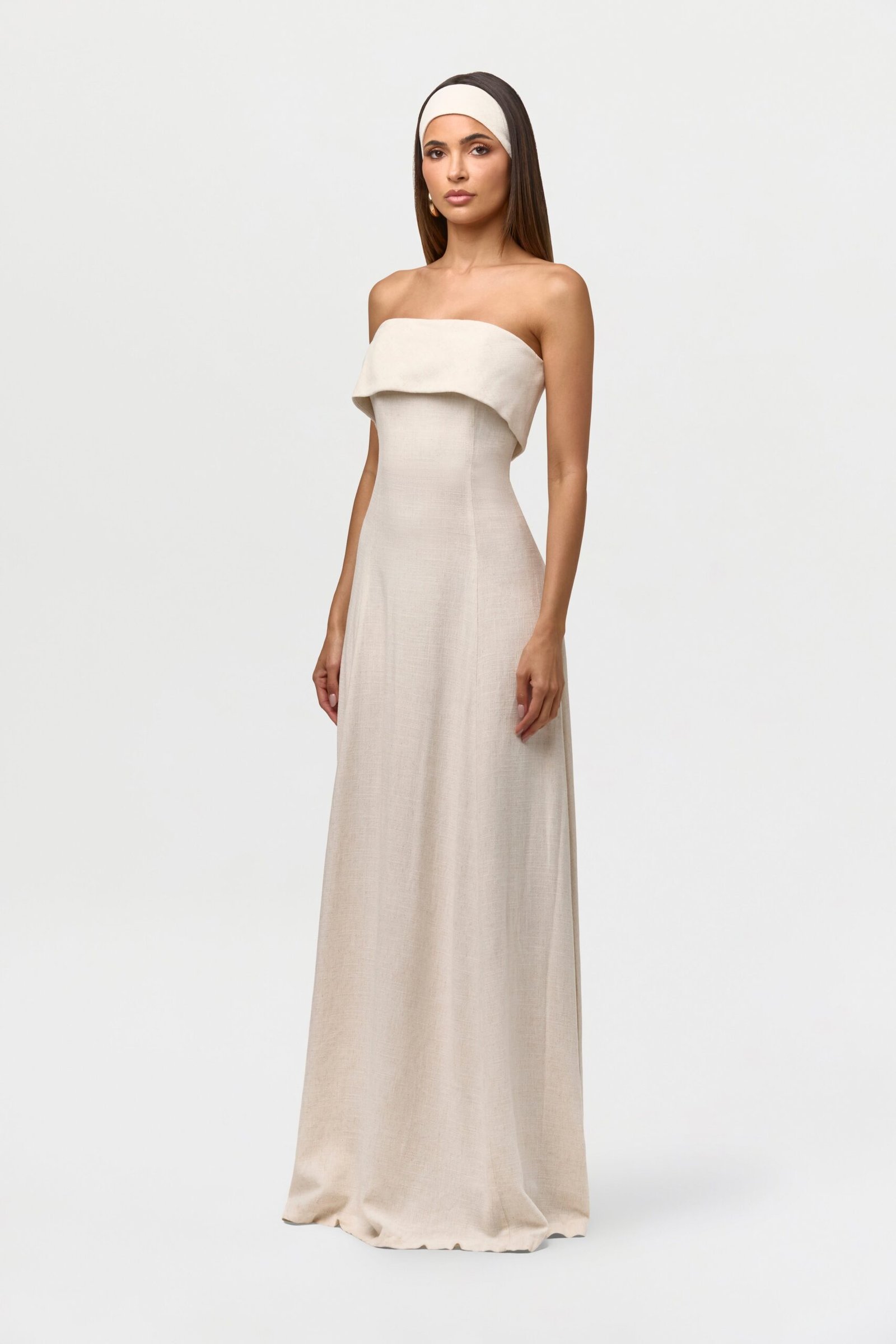 Linen Tube Maxi Dress - Image 7