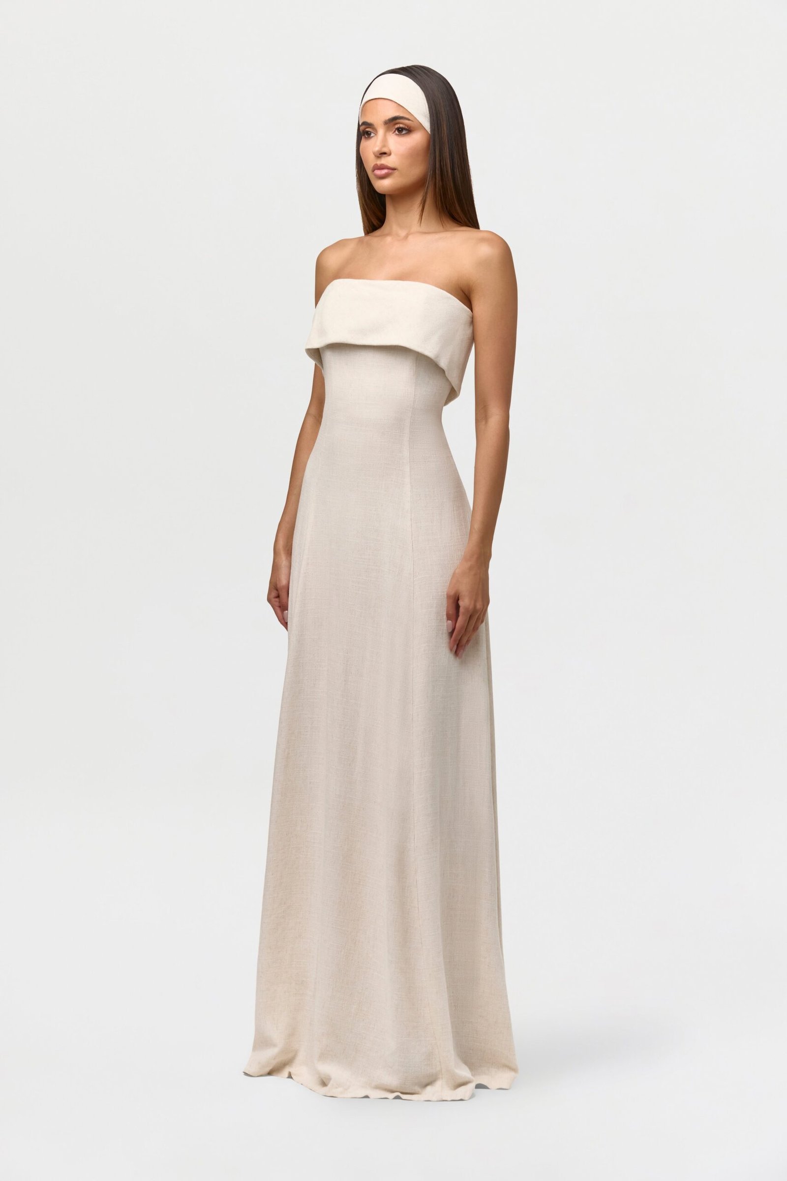 Linen Tube Maxi Dress - Image 8