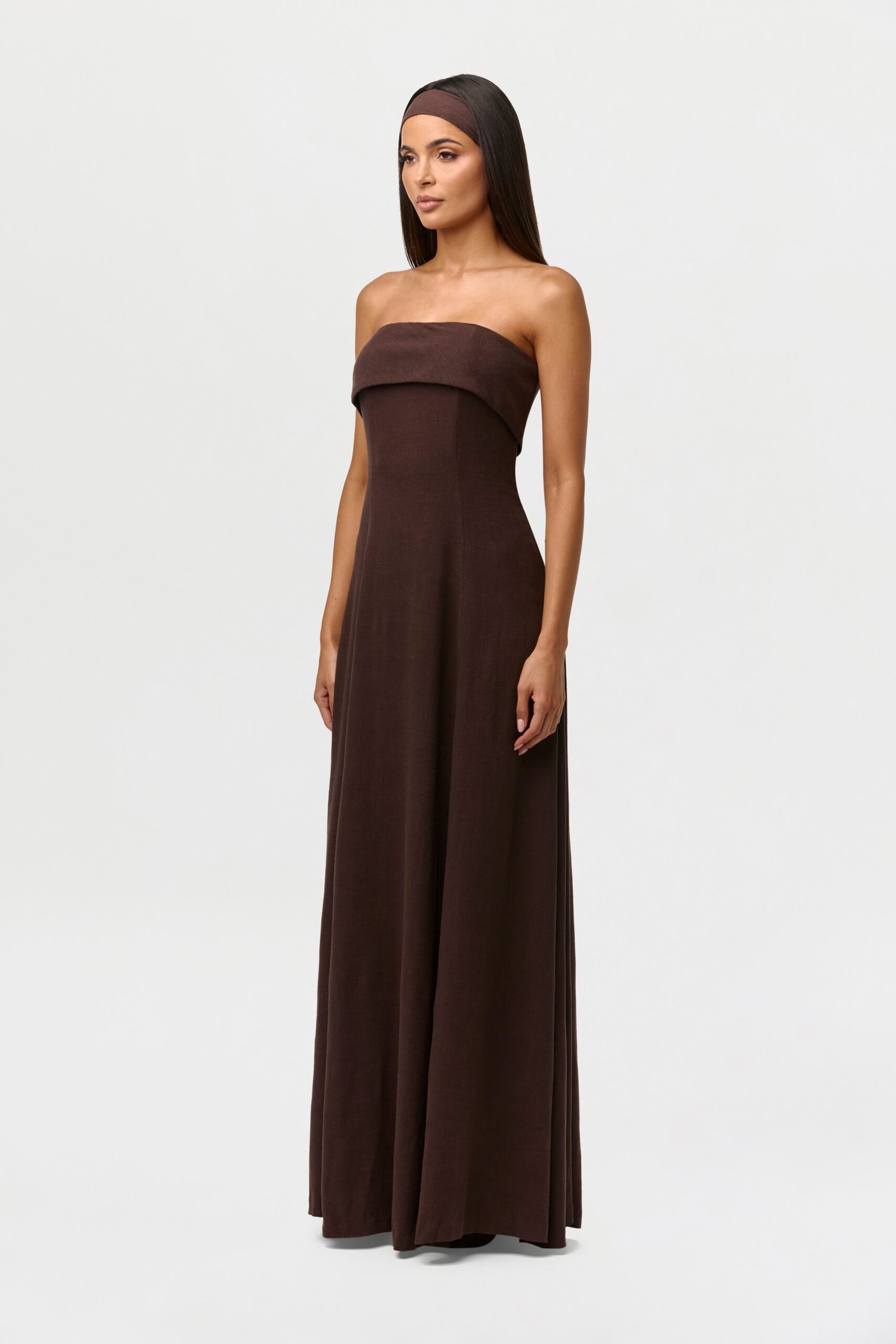 Linen Tube Maxi Dress - Image 2