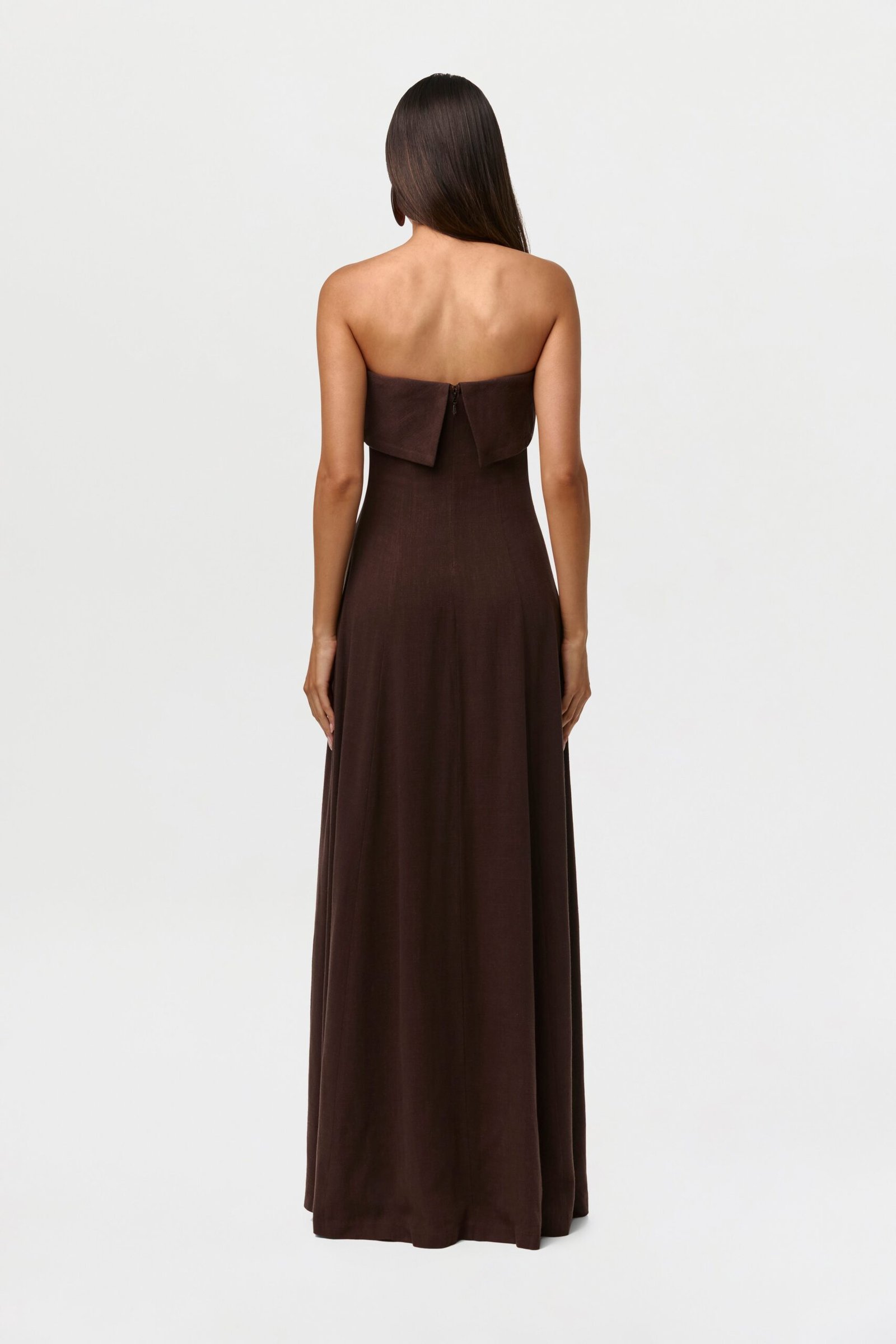Linen Tube Maxi Dress - Image 4