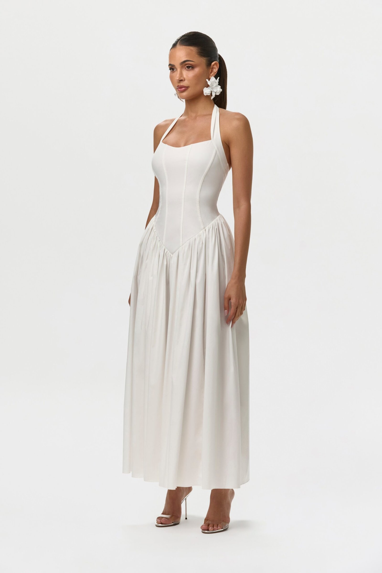 Shirting Poplin Halter Dress - Image 3