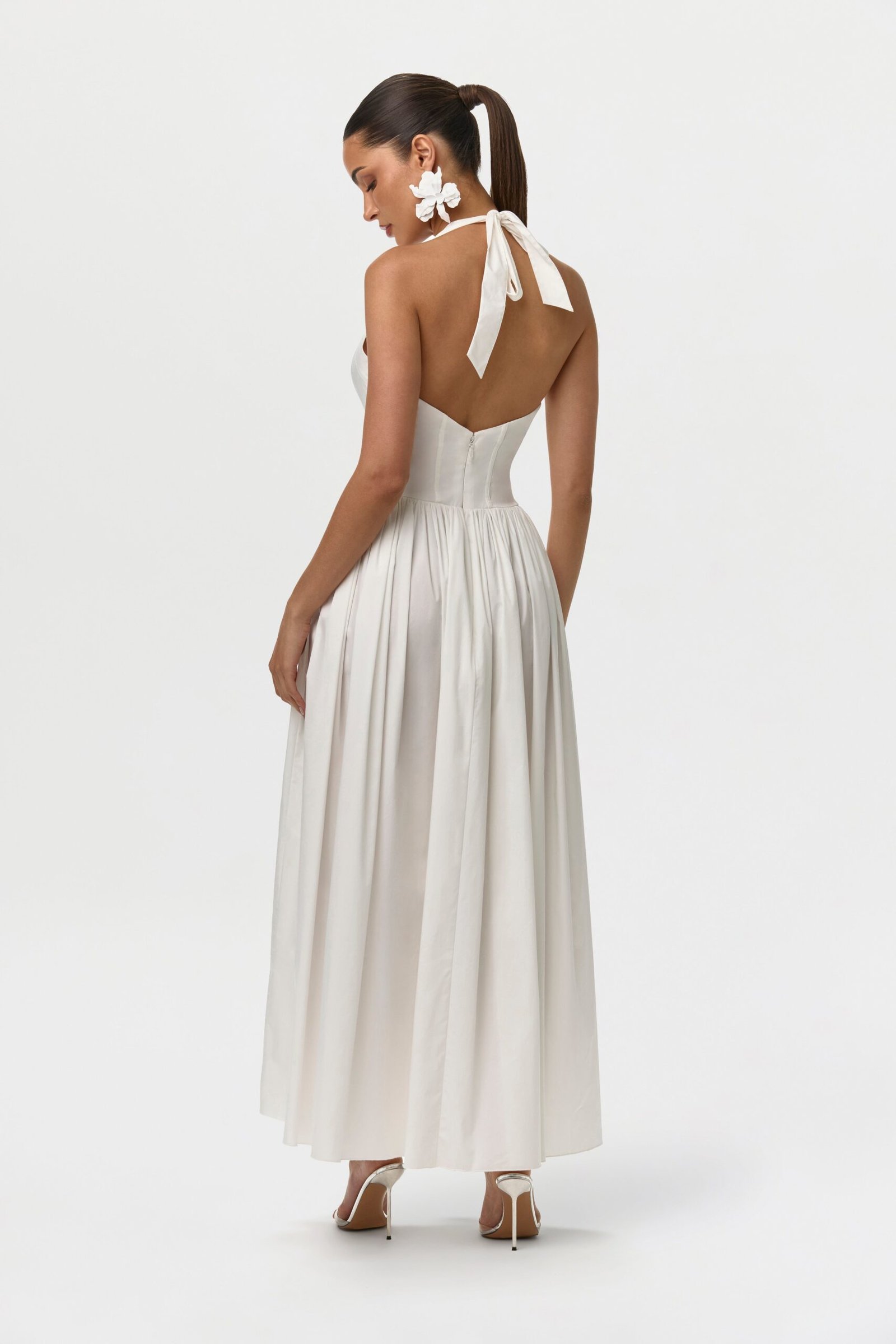 Shirting Poplin Halter Dress - Image 4