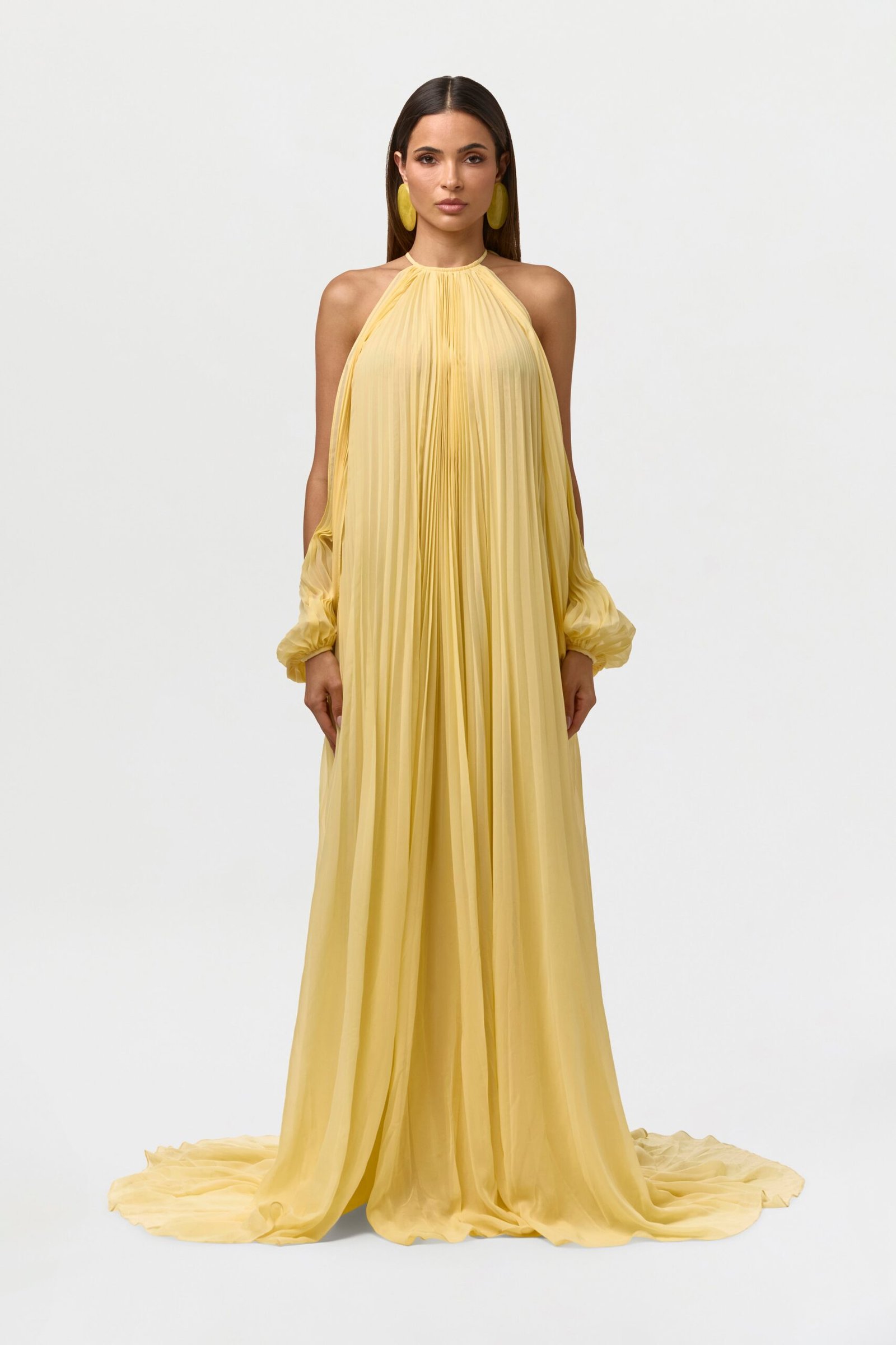 Chiffon Pleated Gown - Image 2