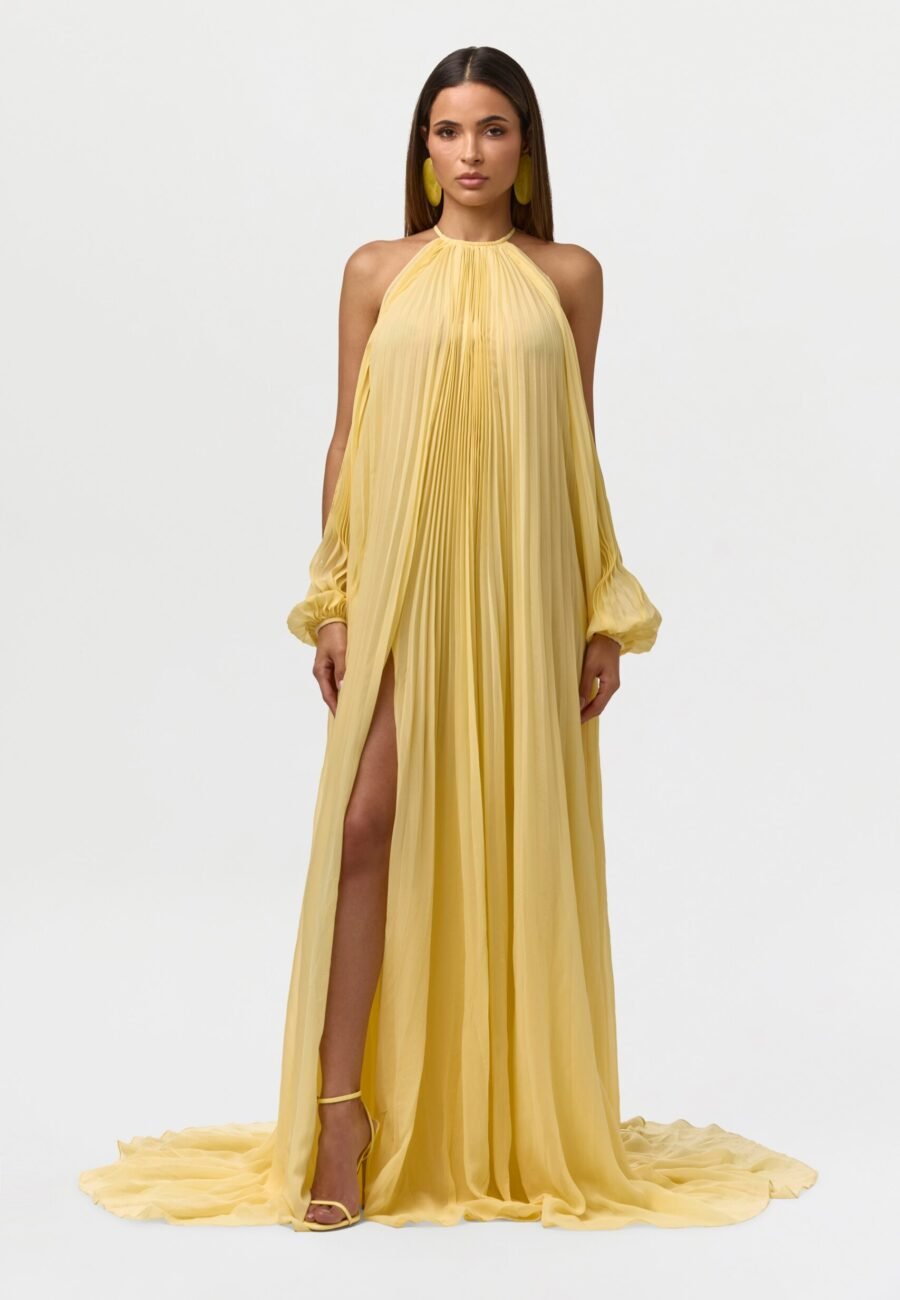 Chiffon Pleated Gown