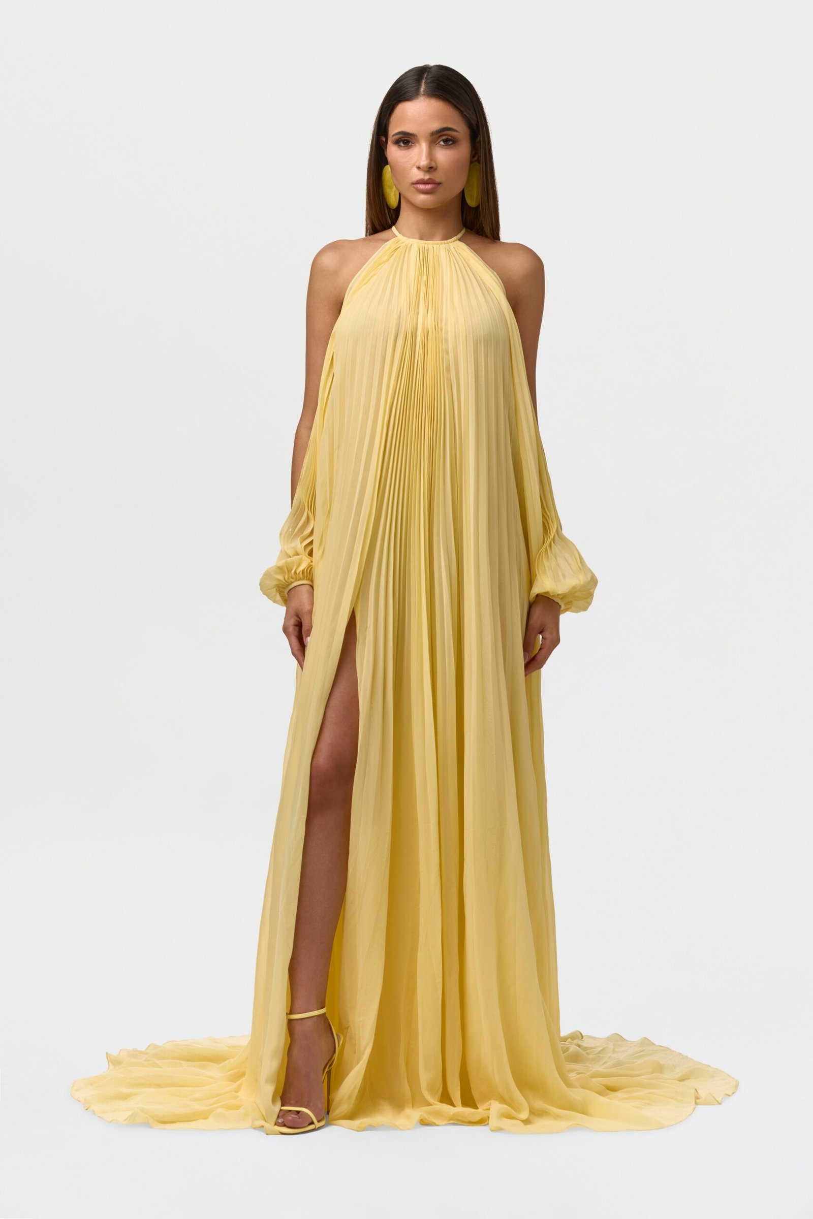 Chiffon Pleated Gown