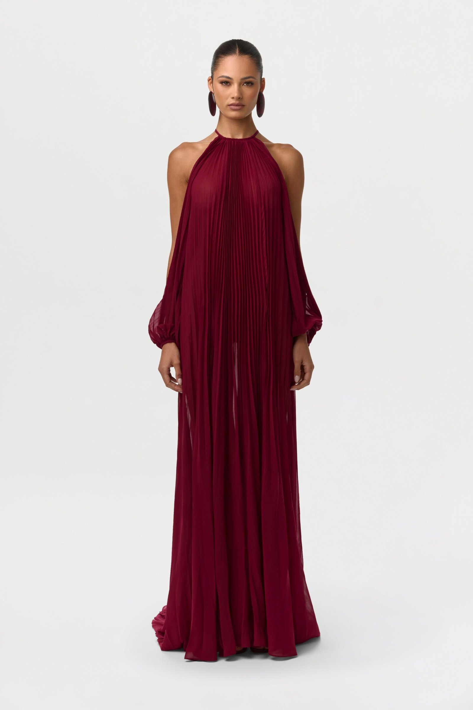 Chiffon Pleated Gown - Image 14