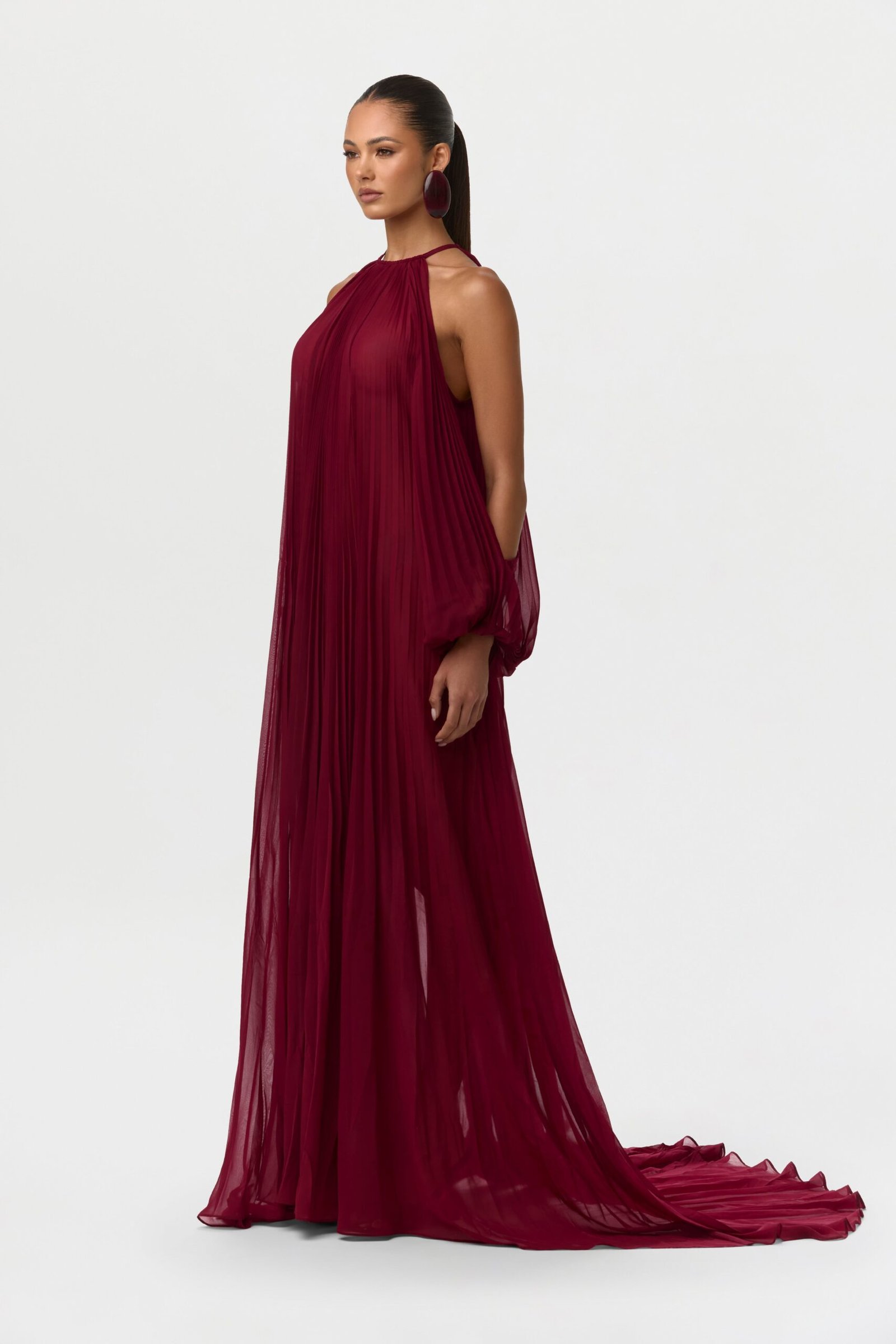 Chiffon Pleated Gown - Image 13