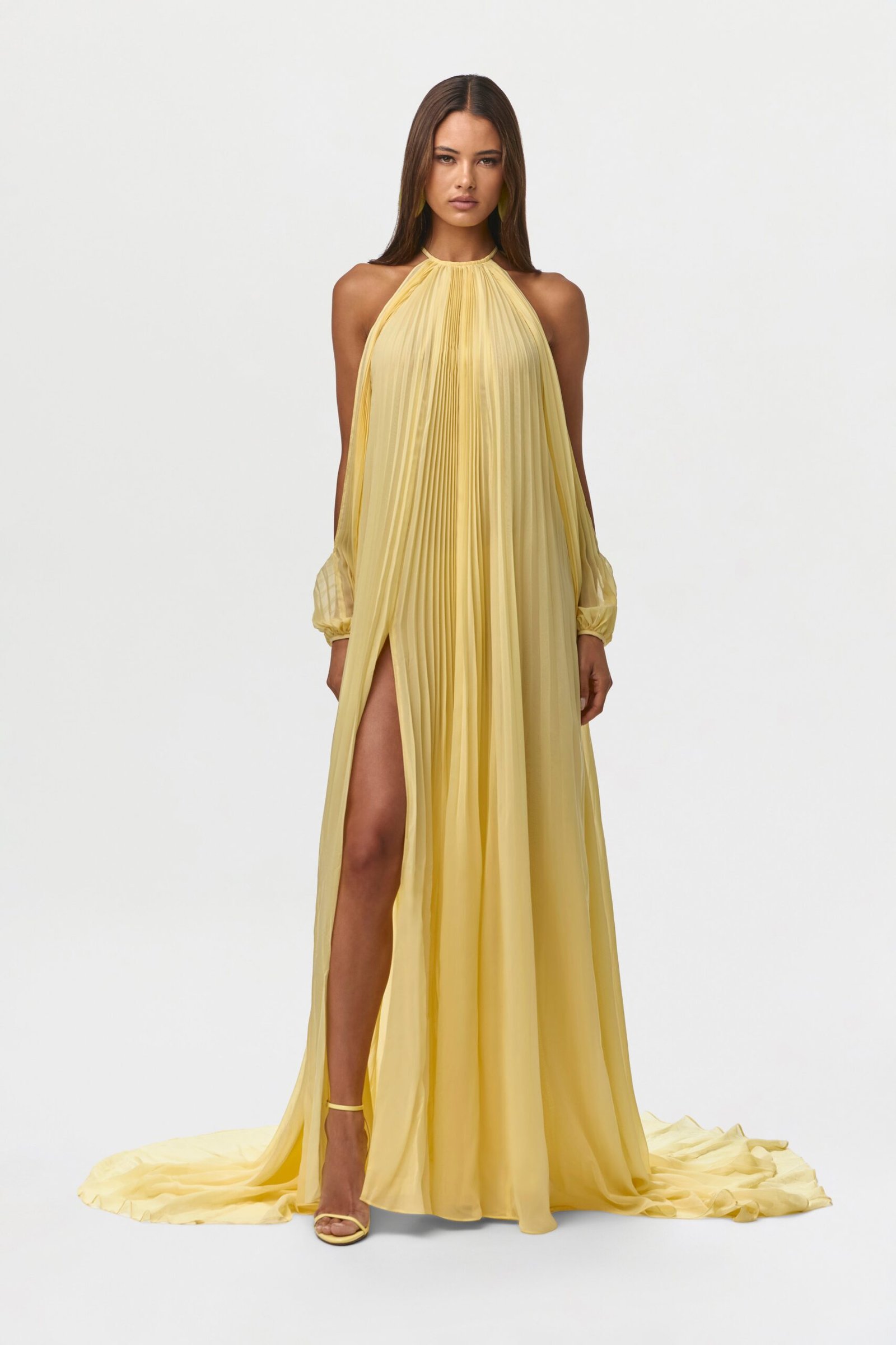 Chiffon Pleated Gown - Image 7