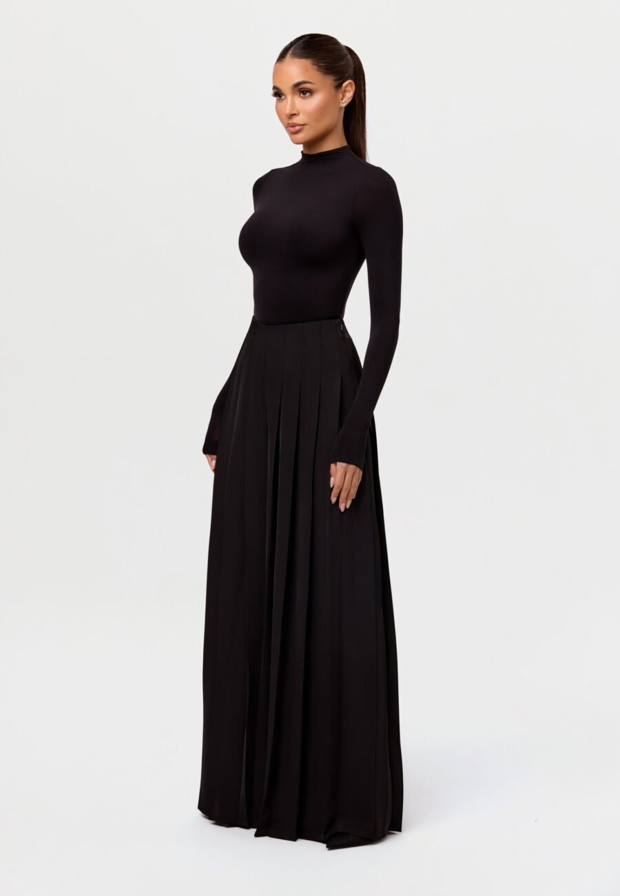 Pleated Wide Leg Pant