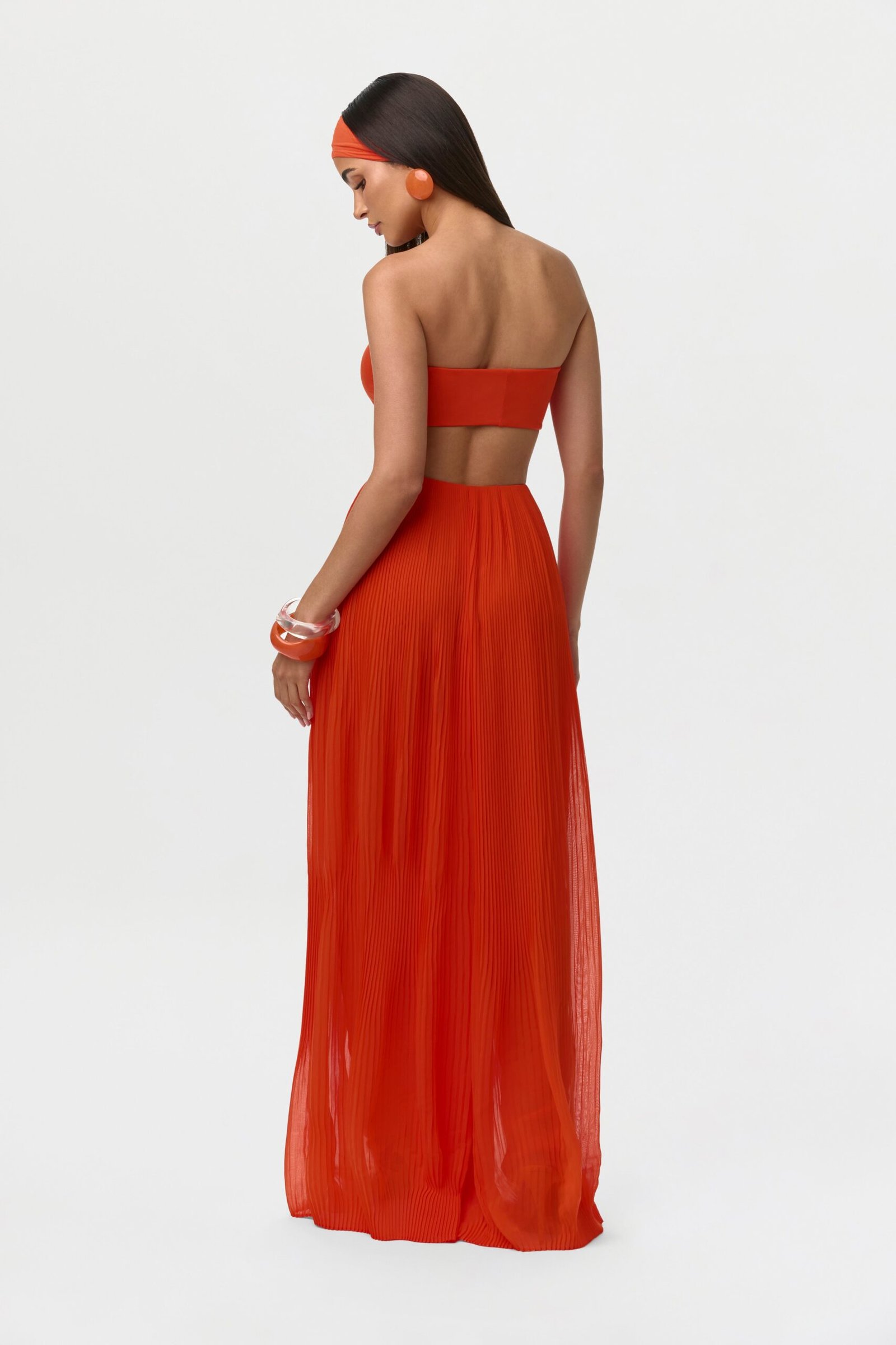 Chiffon Pleated Wide Leg Pants - Image 6