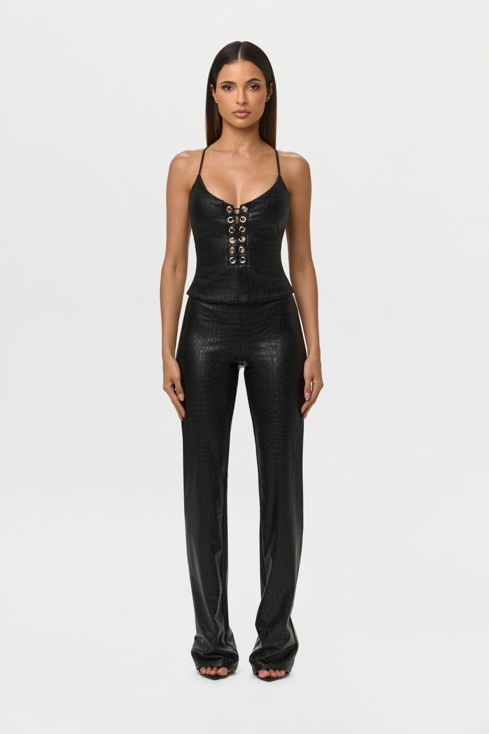 Croc Lace Up Top - Image 2