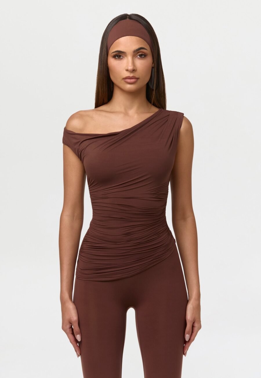 Naked Ruched Off Shoulder Top