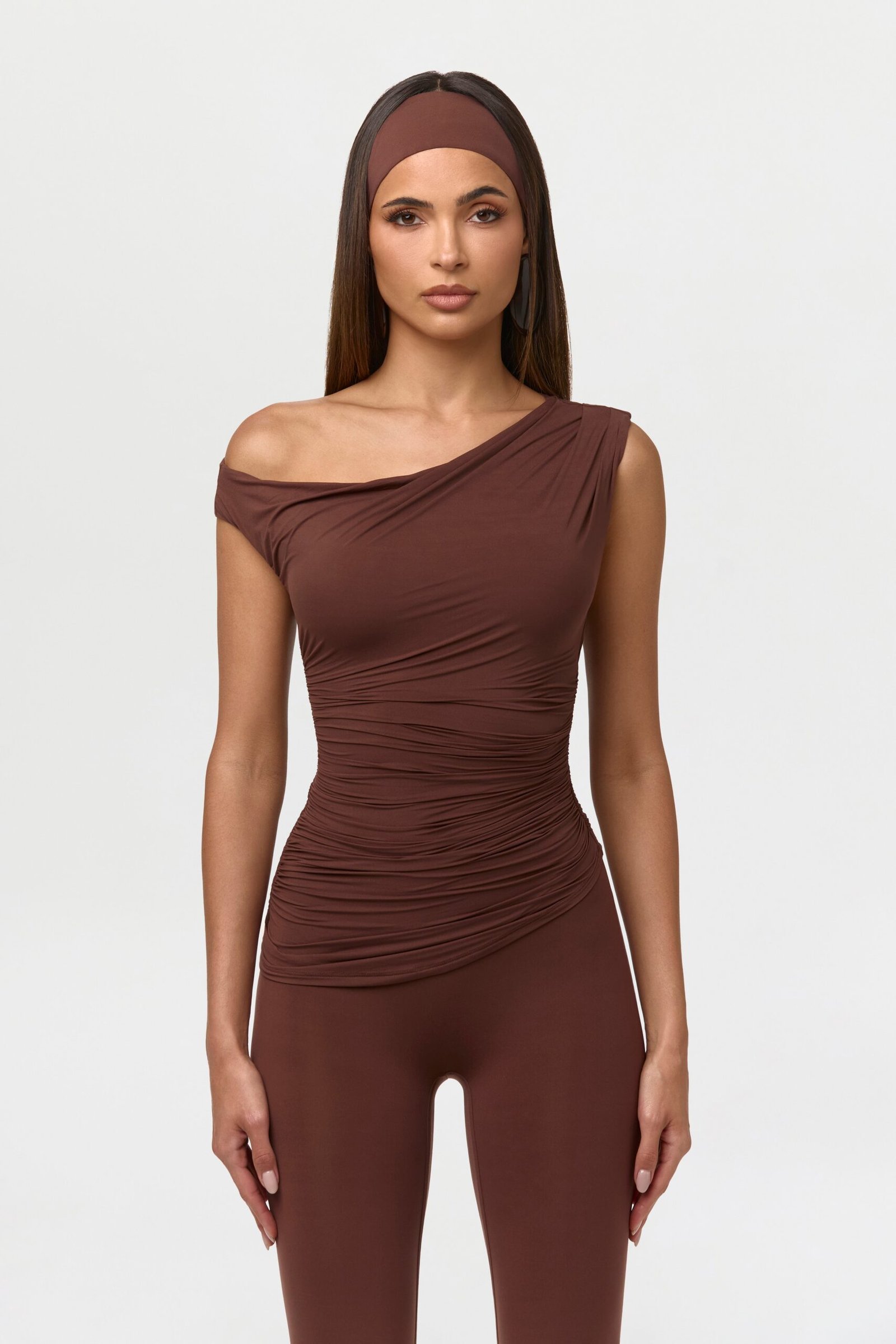 Naked Ruched Off Shoulder Top