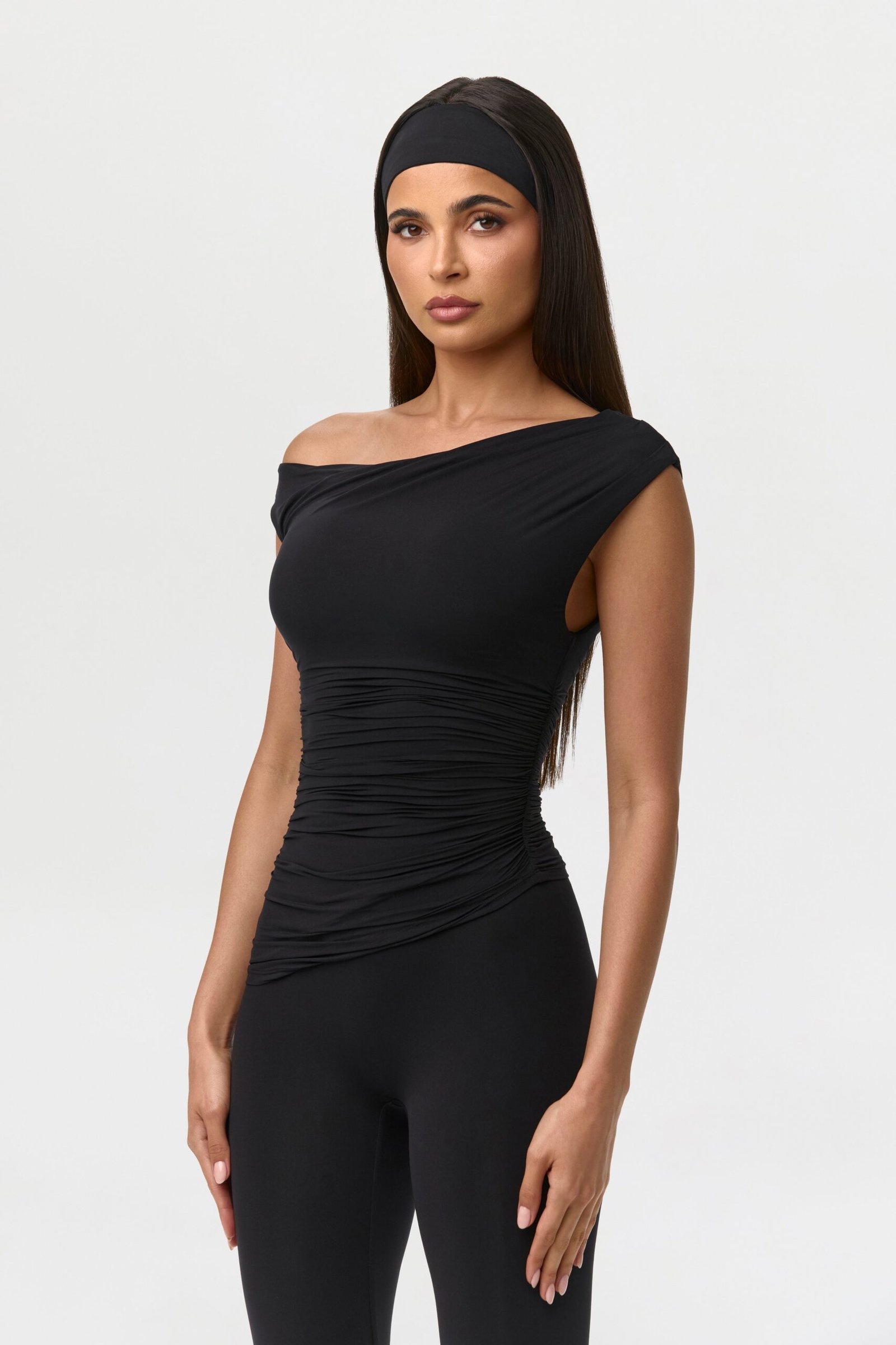 Naked Ruched Off Shoulder Top - Image 8