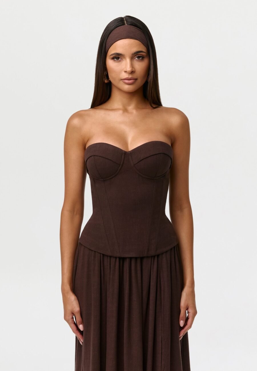 Linen Corset Top