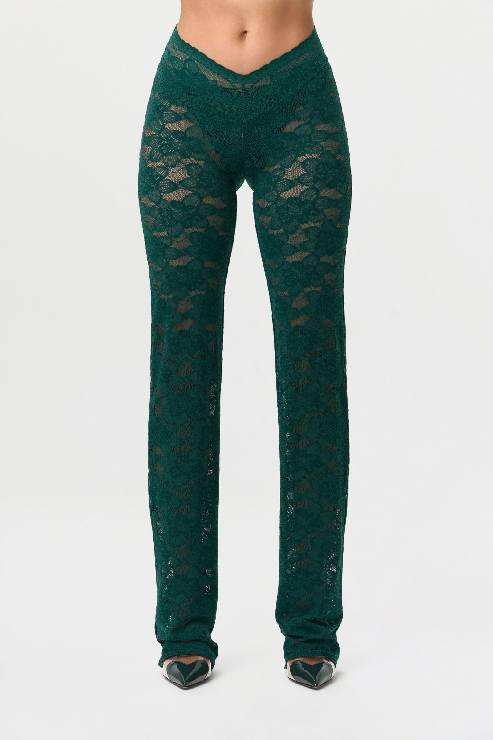 Stretch Lace Straight Leg Pants - Image 5