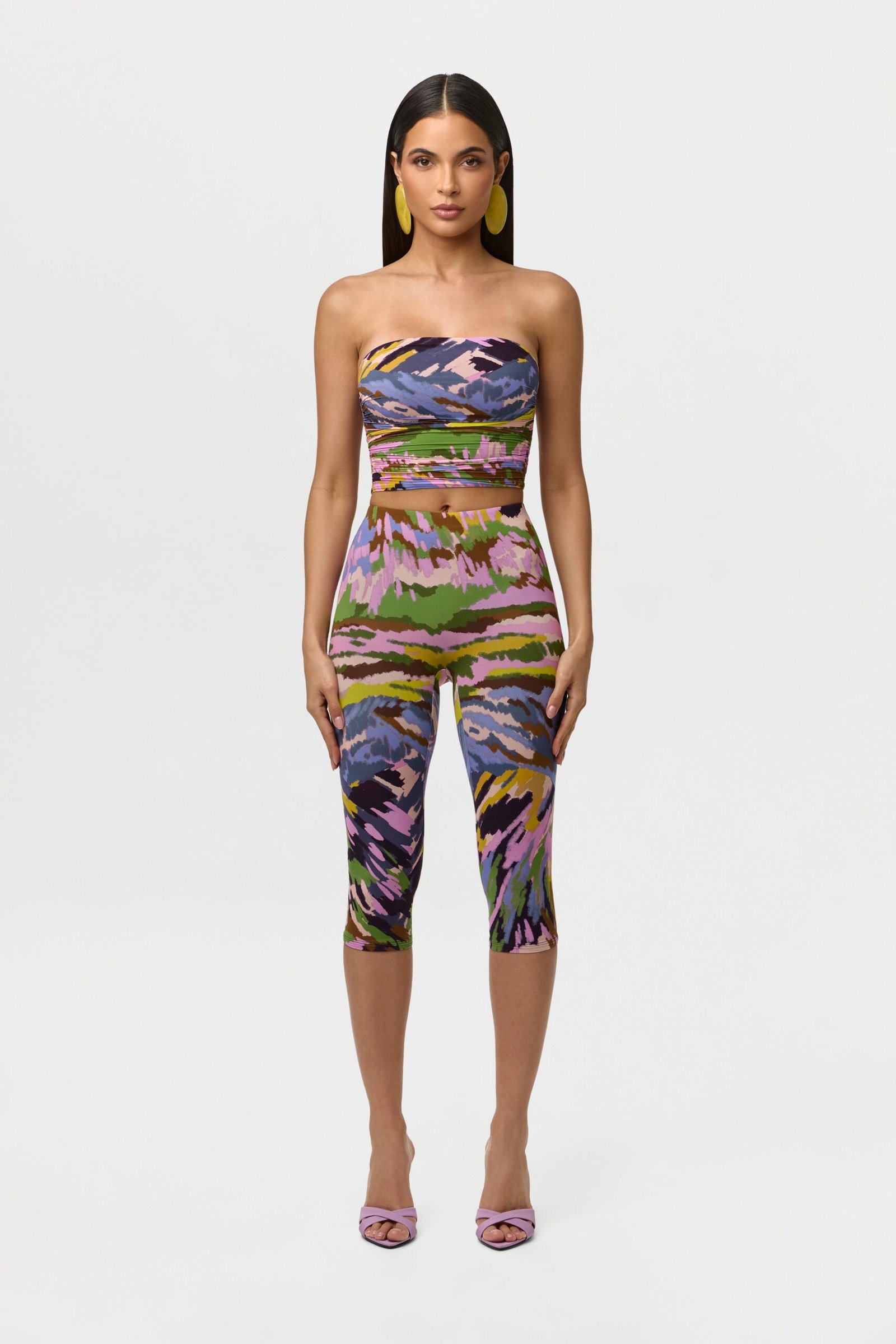 Naked Print Ruched Tube Top - Image 11