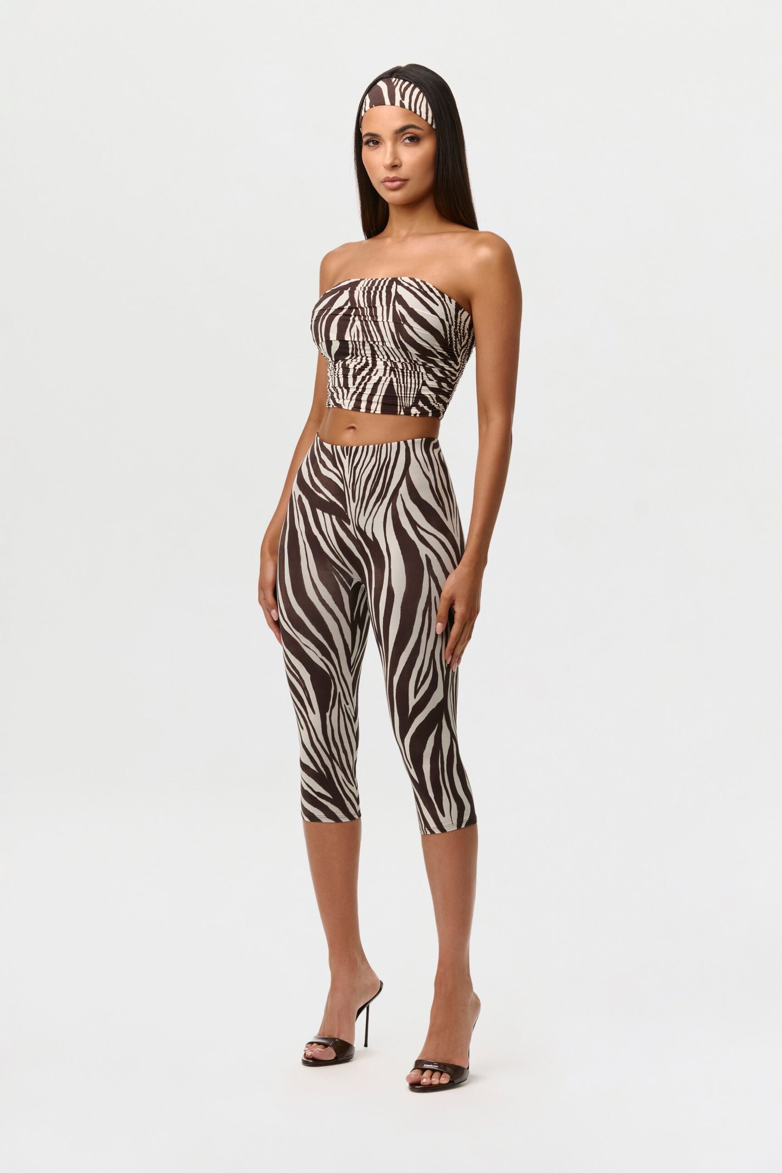 Naked Print Ruched Tube Top - Image 4