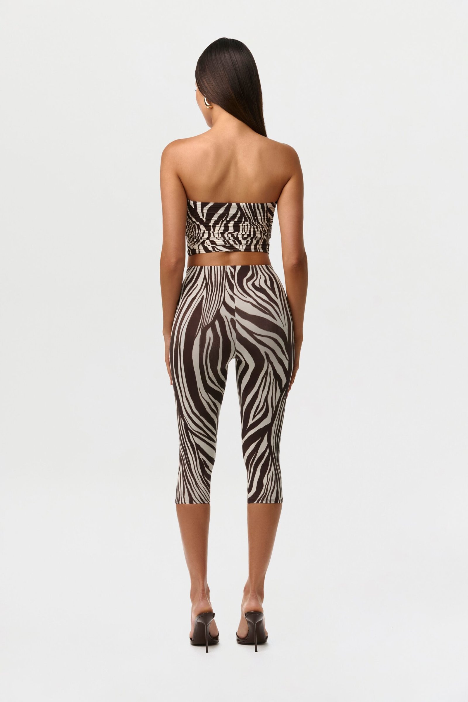 Naked Print Ruched Tube Top - Image 6