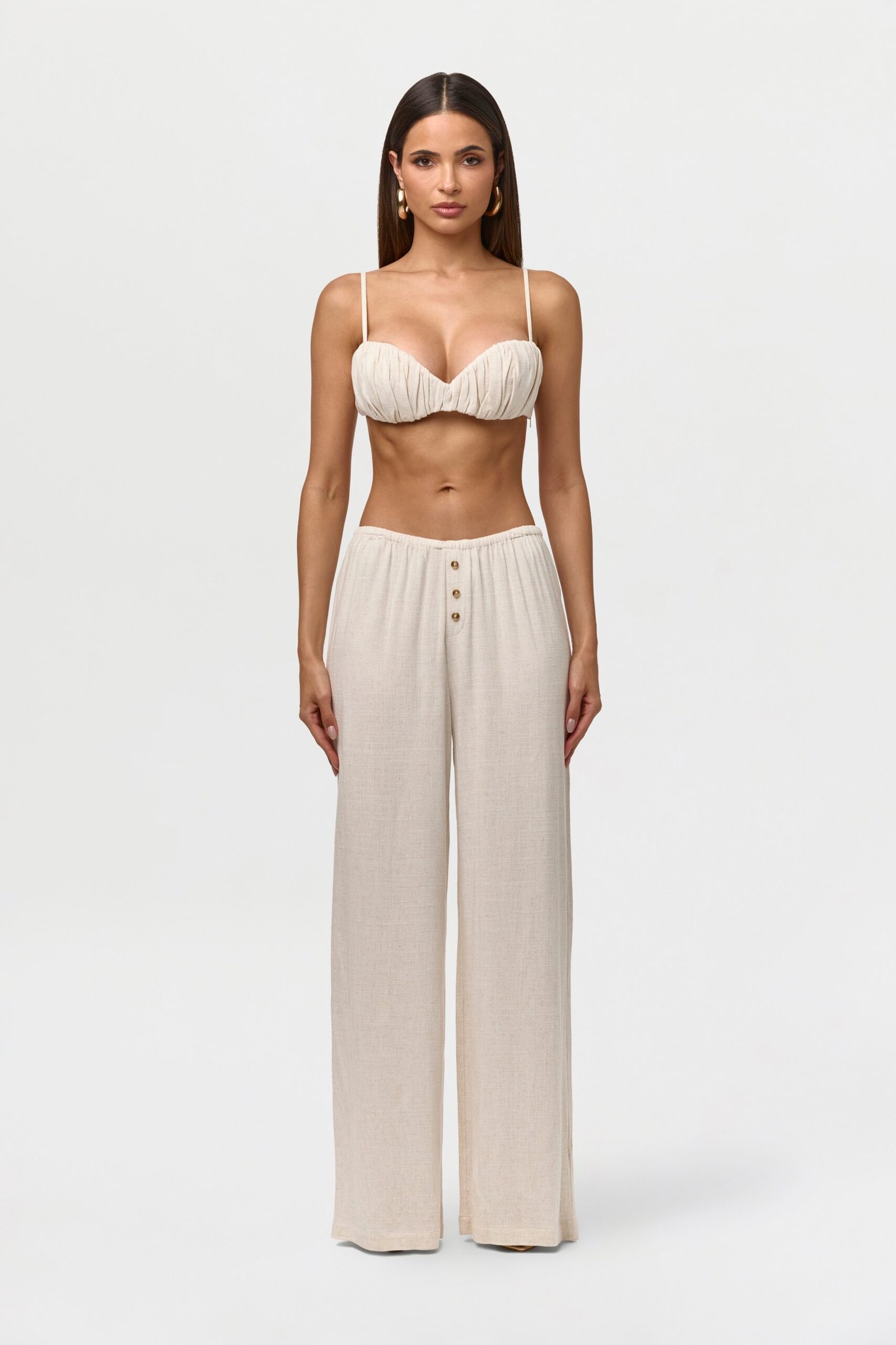 Linen Button Lounge Pants