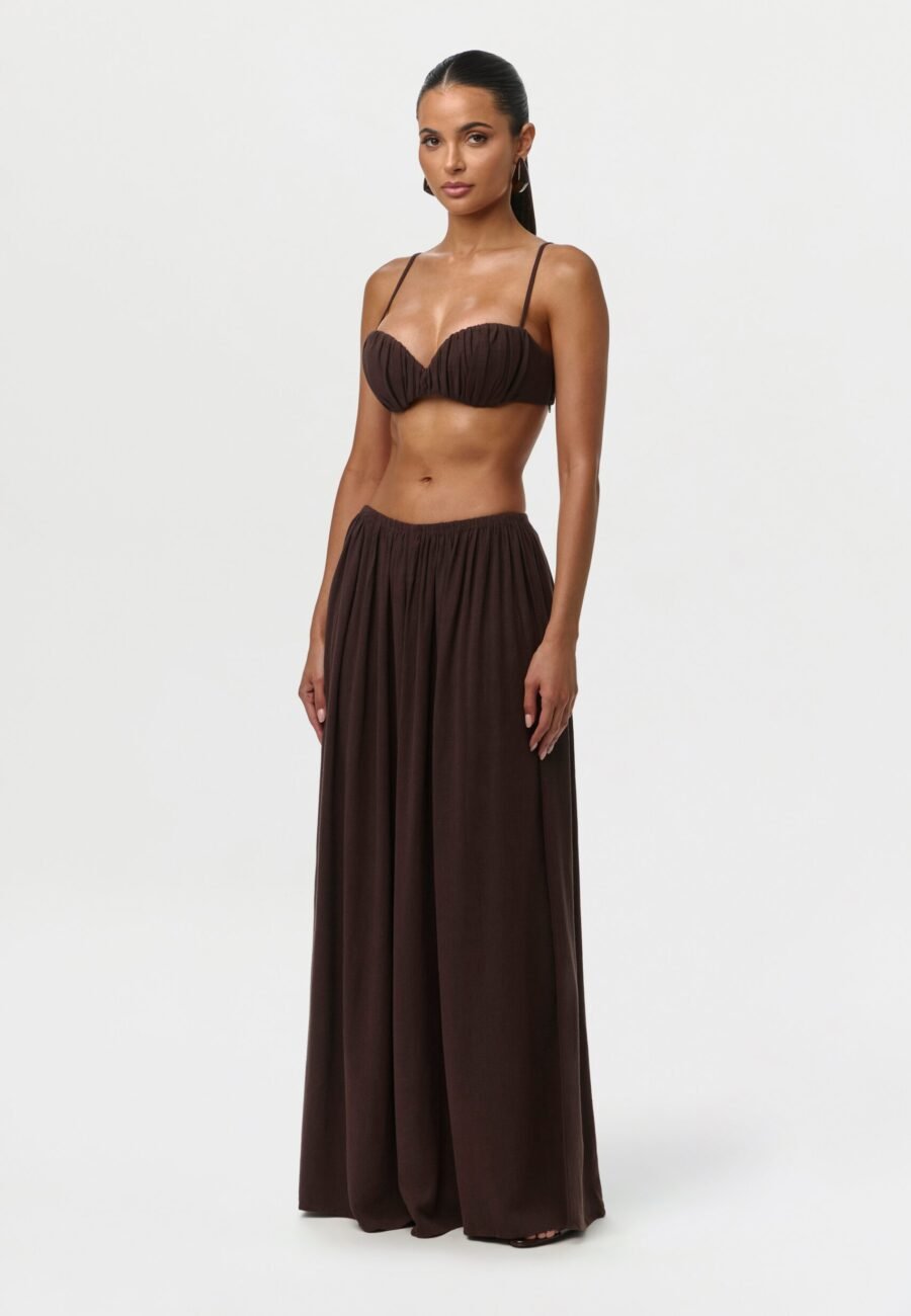 Linen Pleated Wide Leg Pants