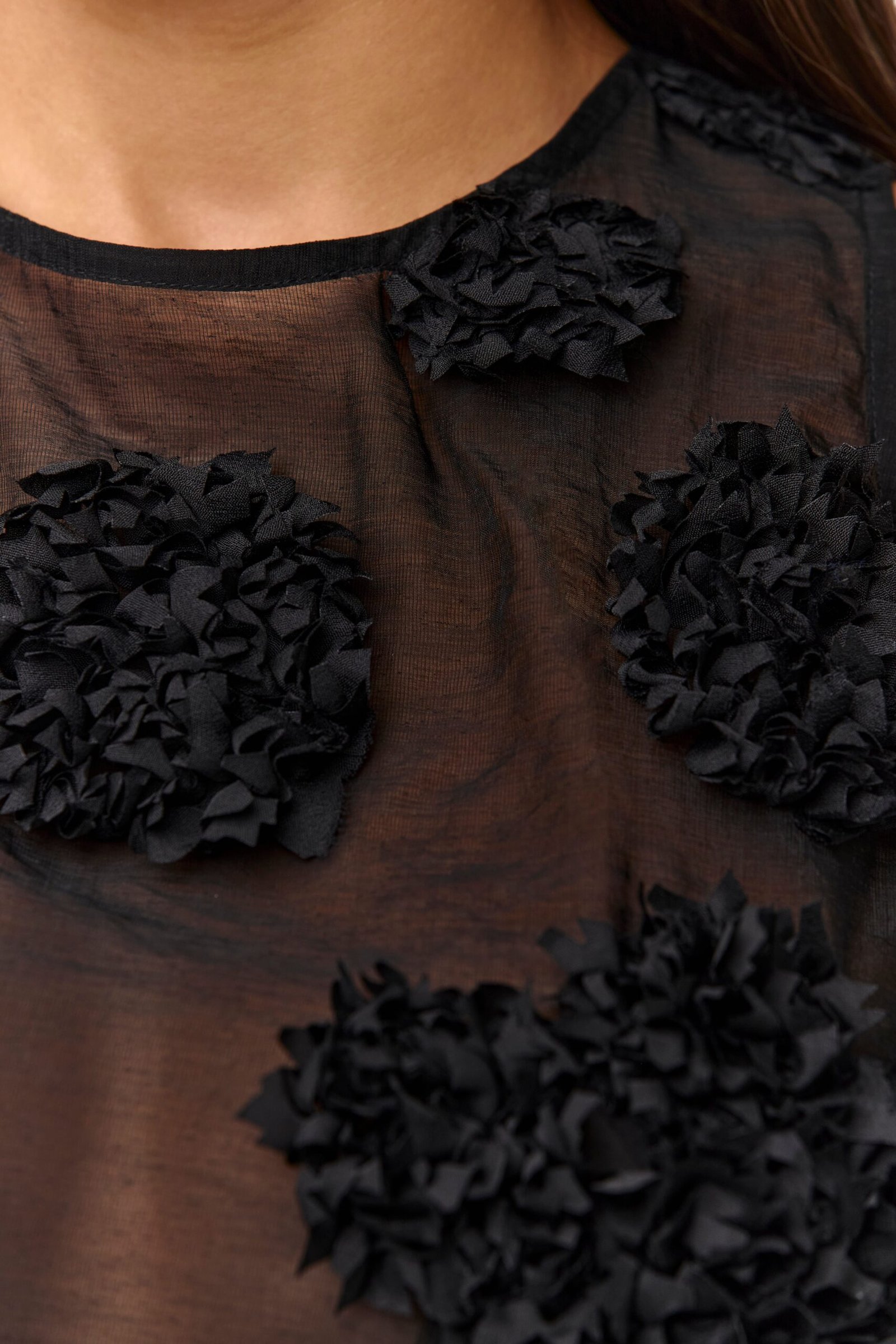 Floral Appliqu?? Lace Crop Top - Image 6