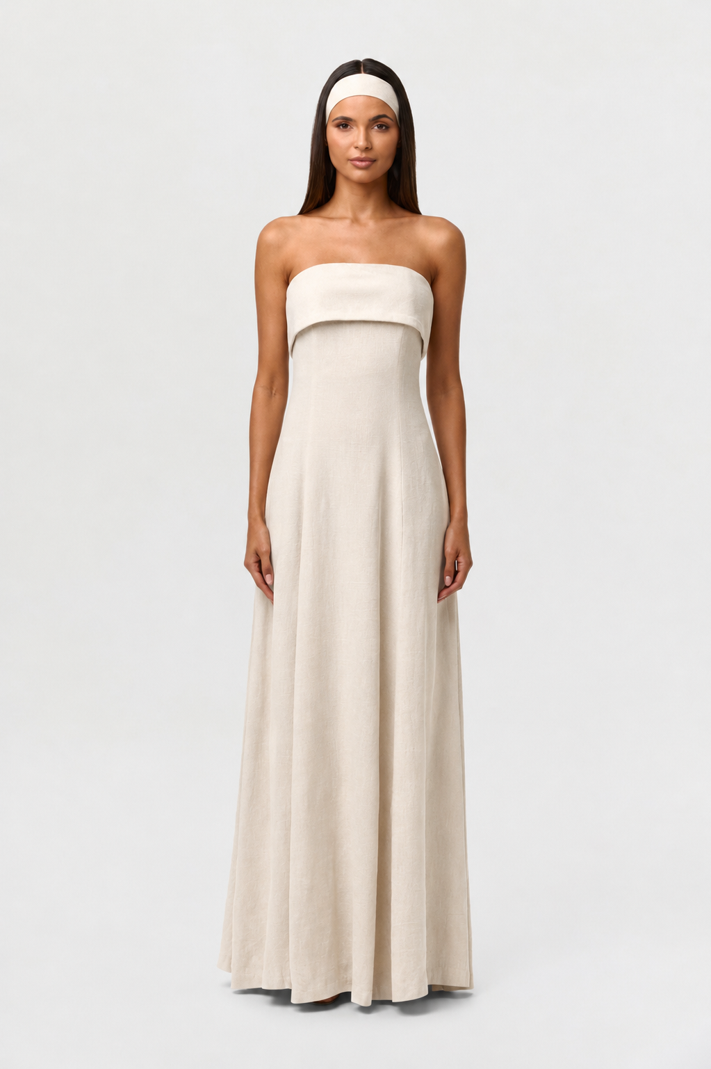 Linen Tube Maxi Dress - Image 10